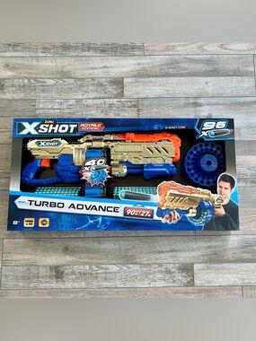 NIB Zuru Xshot Turbo Golden Royale Edition Dart Blaster, 40 Dart Capacity Barrel